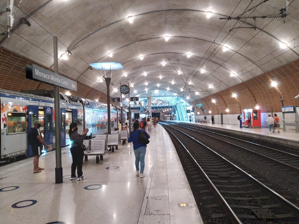 Monaco-Monte-Carlo station, the rail gateway to the Monaco Grand Prix from Nice