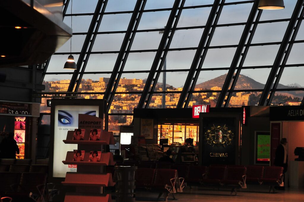 Inside Terminal 2 at Nice Airport