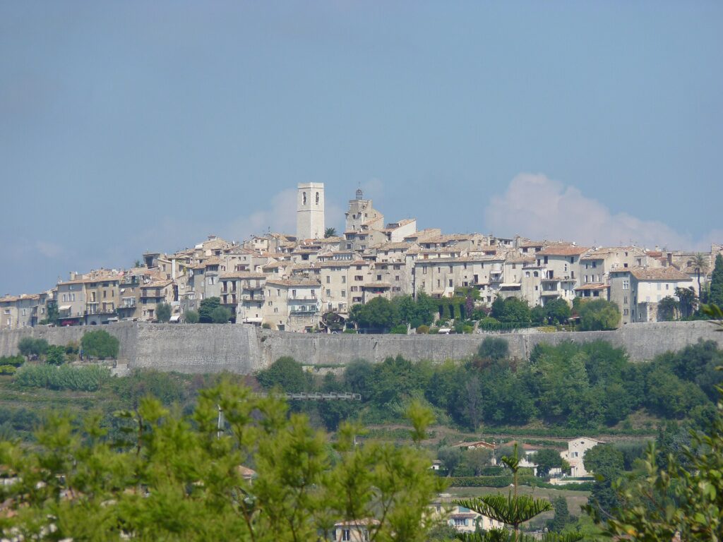 The walled hilltop village of Saint-Paul-de-Vence